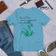 Always Better Haiku With Lilies on Unisex Premium T-Shirt - 2XL-4XL