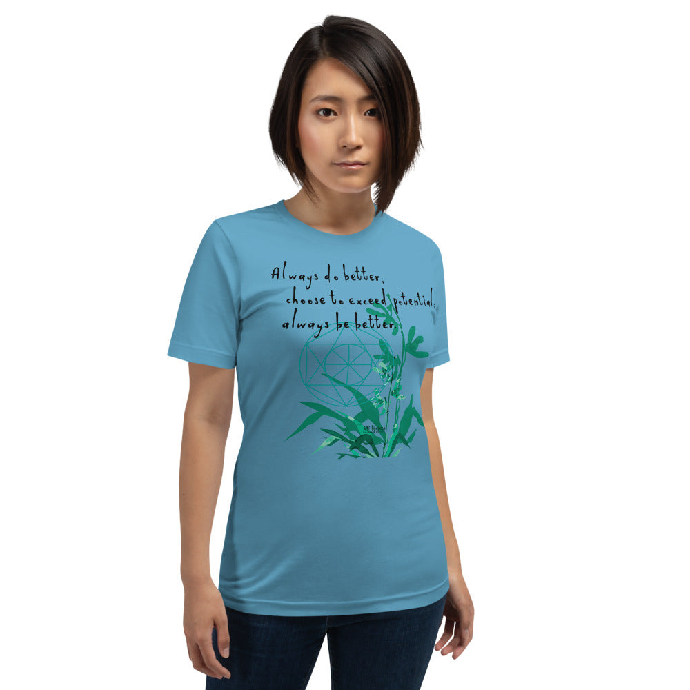 Always Better Haiku With Lilies on Unisex Premium T-Shirt - 2XL-4XL