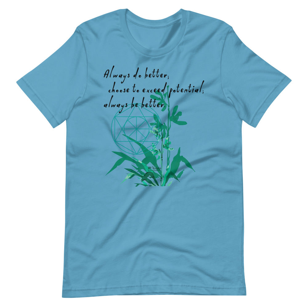 Always Better Haiku With Lilies on Unisex Premium T-Shirt - 2XL-4XL