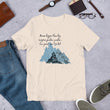 Dream Bigger Haiku With Mountains on Unisex Premium T-Shirt - 2XL-4XL