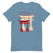 Descendants Need Ancestors Haiku With Pagoda on Unisex Premium T-Shirt - XS-S