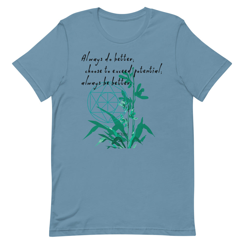 Always Better Haiku With Lilies on Unisex Premium T-Shirt - XS-M