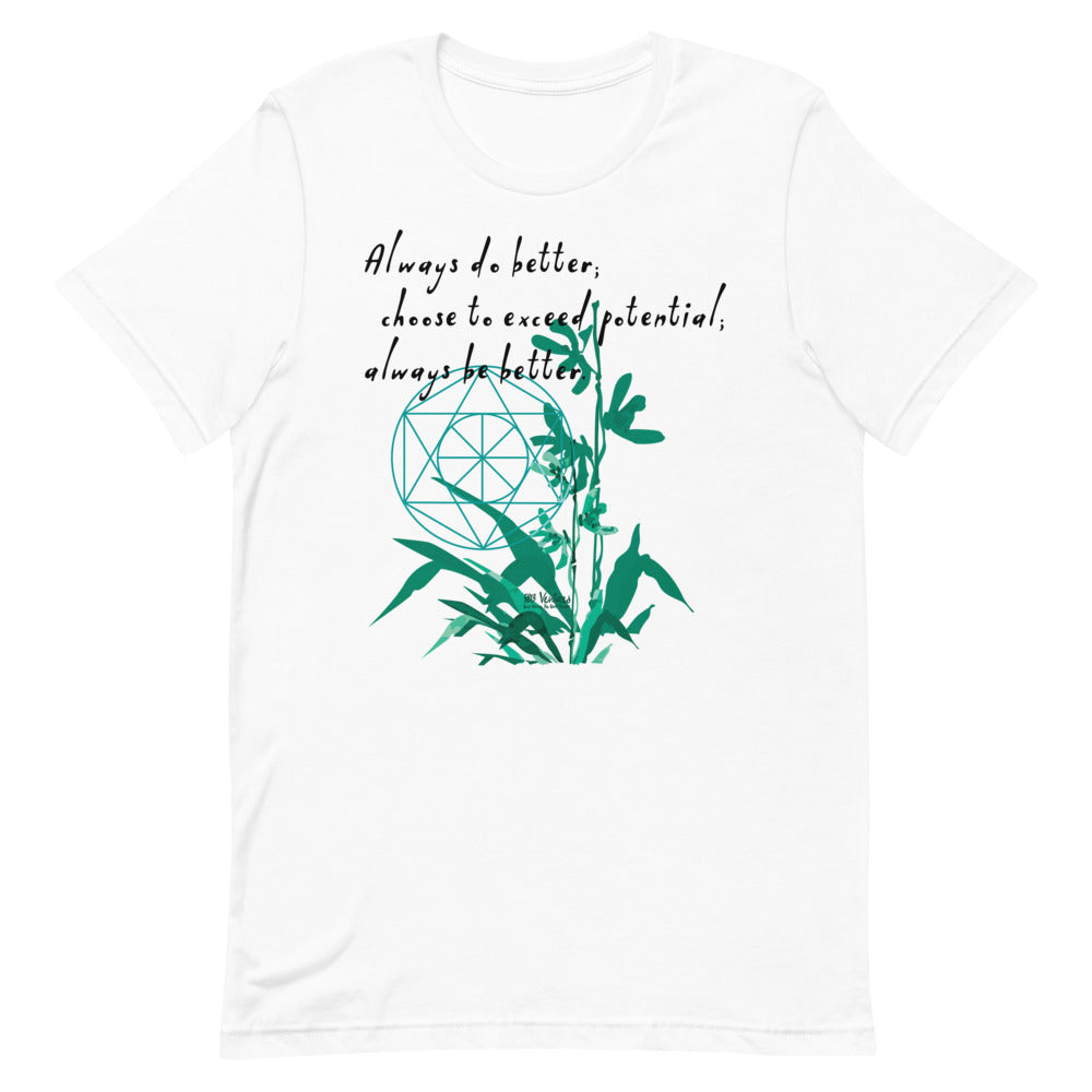 Always Better Haiku With Lilies on Unisex Premium T-Shirt - XS-M