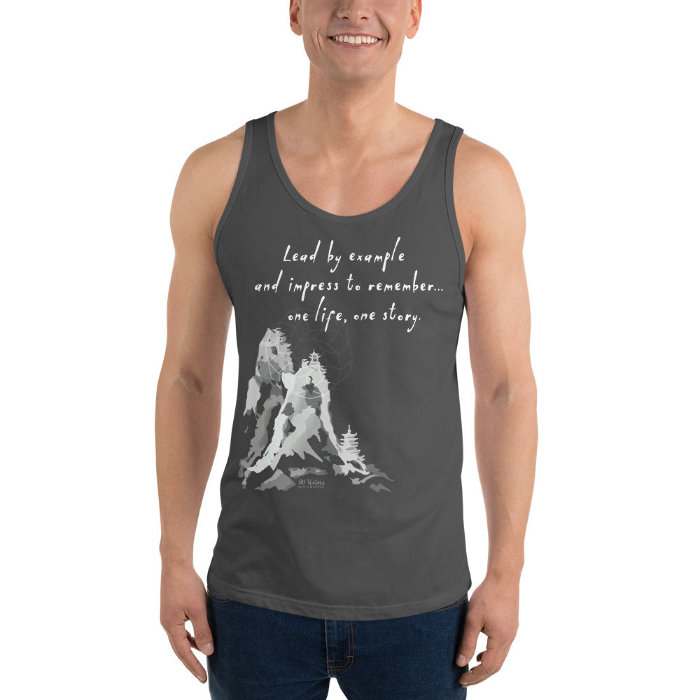 Lead By Example Haiku With Mountain Shrines on Men's Premium Tank Top