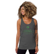 Binary Instructions To Keep Moving The World Forward With Vitruvian Earth In Green on Men's Premium Tank Top