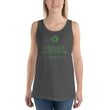 Binary Instructions To Keep Moving The World Forward With Vitruvian Earth In Green on Men's Premium Tank Top