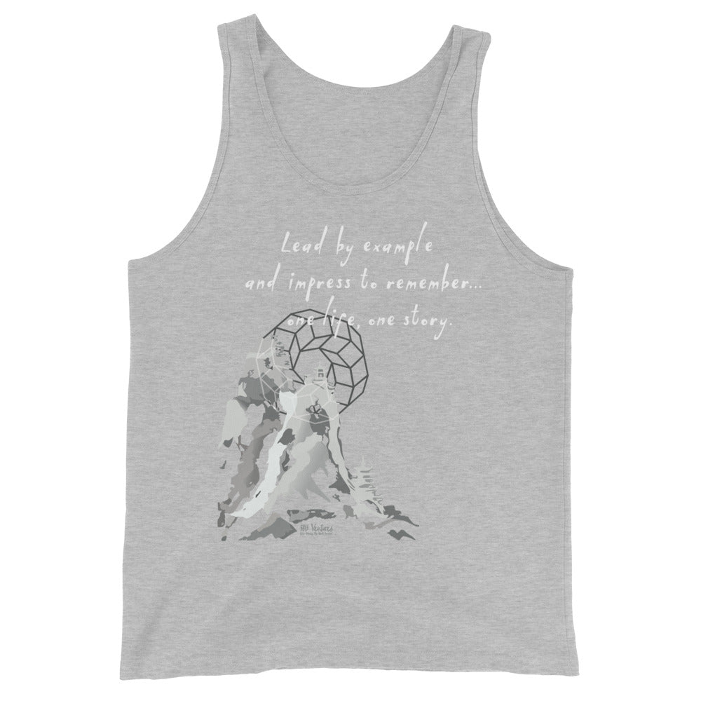 Lead By Example Haiku With Mountain Shrines on Men's Premium Tank Top