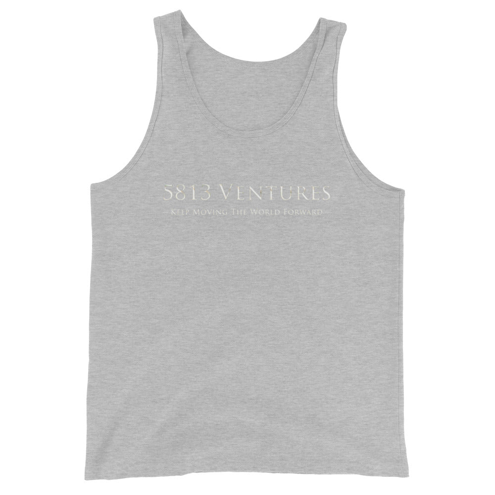 5813 Ventures Logo In Pearl on Men's Premium Tank Top