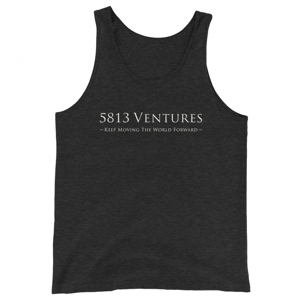 5813 Ventures Logo In Pearl on Men's Premium Tank Top