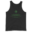 Binary Instructions To Keep Moving The World Forward With Vitruvian Earth In Green on Men's Premium Tank Top