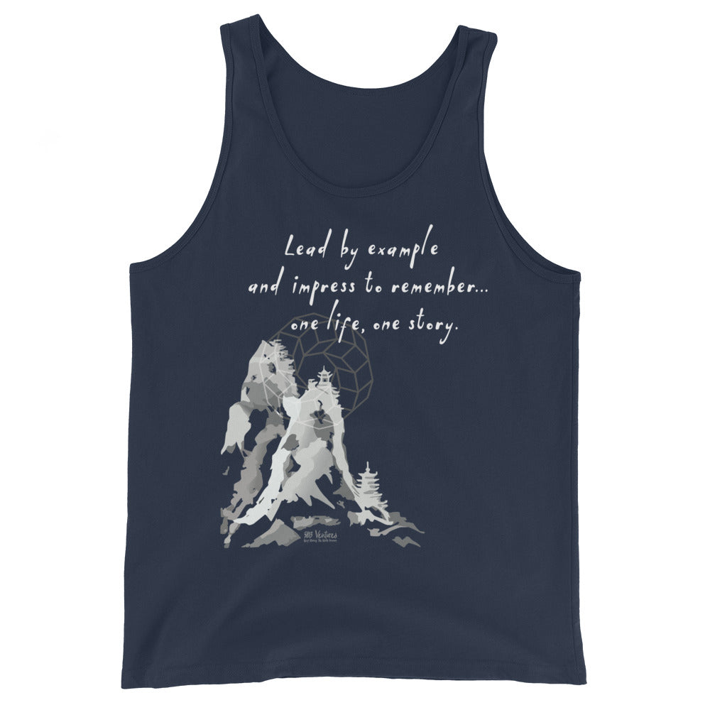 Lead By Example Haiku With Mountain Shrines on Men's Premium Tank Top