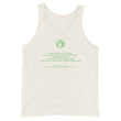 Binary Instructions To Keep Moving The World Forward With Vitruvian Earth In Green on Men's Premium Tank Top