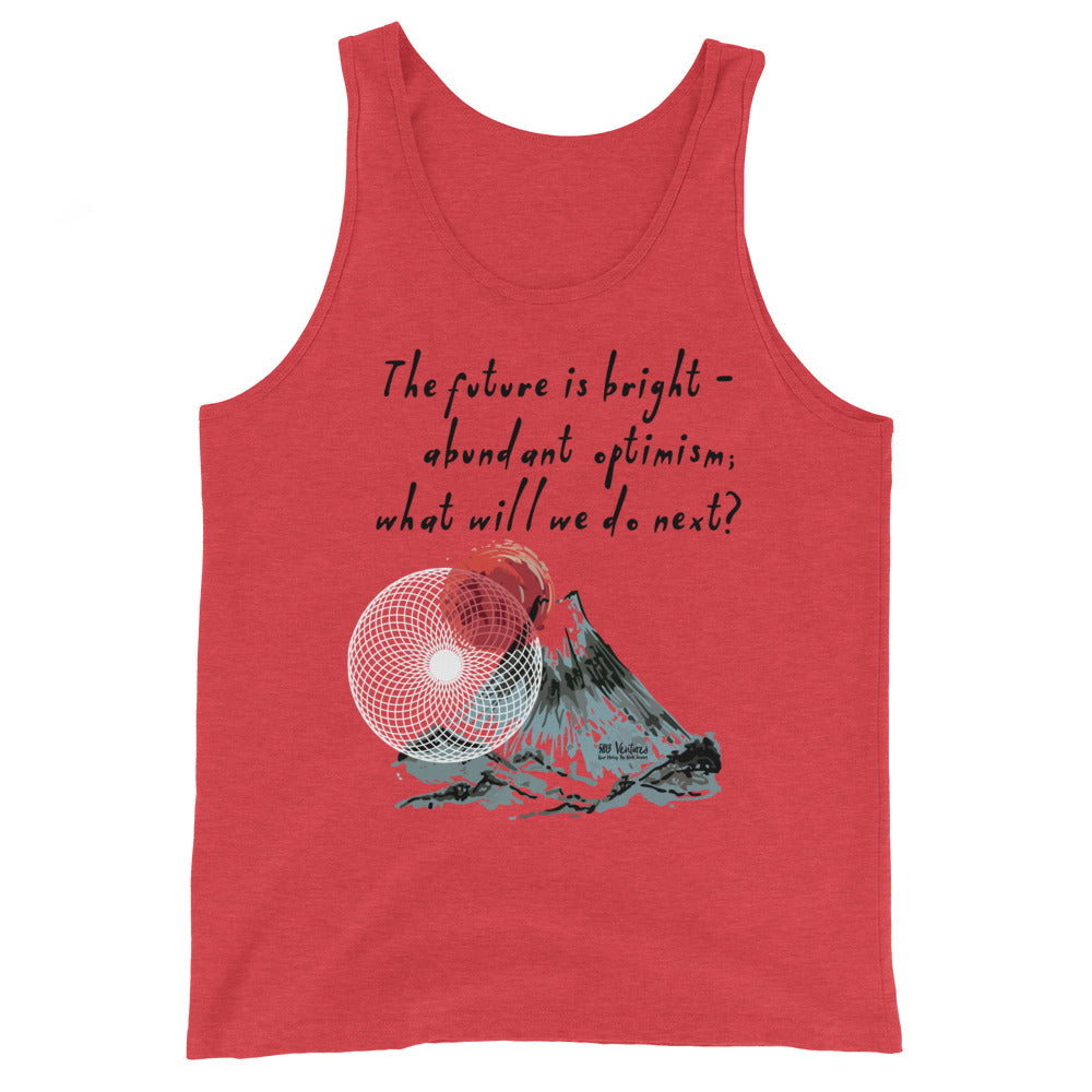 Future Is Bright Haiku With Mountain Sun on Men's Premium Tank Top