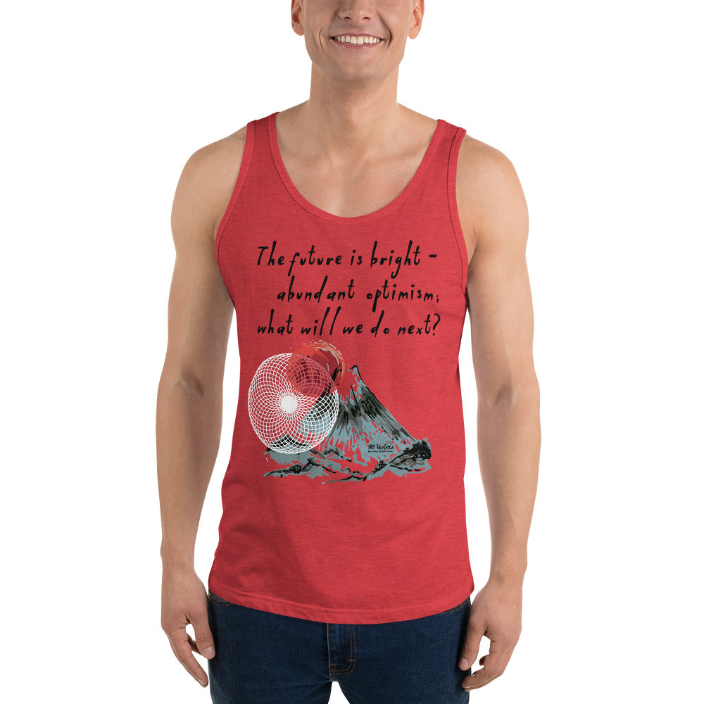 Future Is Bright Haiku With Mountain Sun on Men's Premium Tank Top