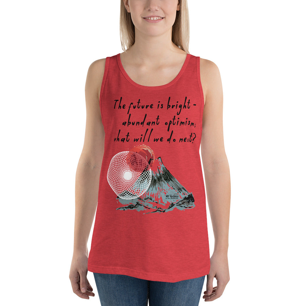 Future Is Bright Haiku With Mountain Sun on Men's Premium Tank Top