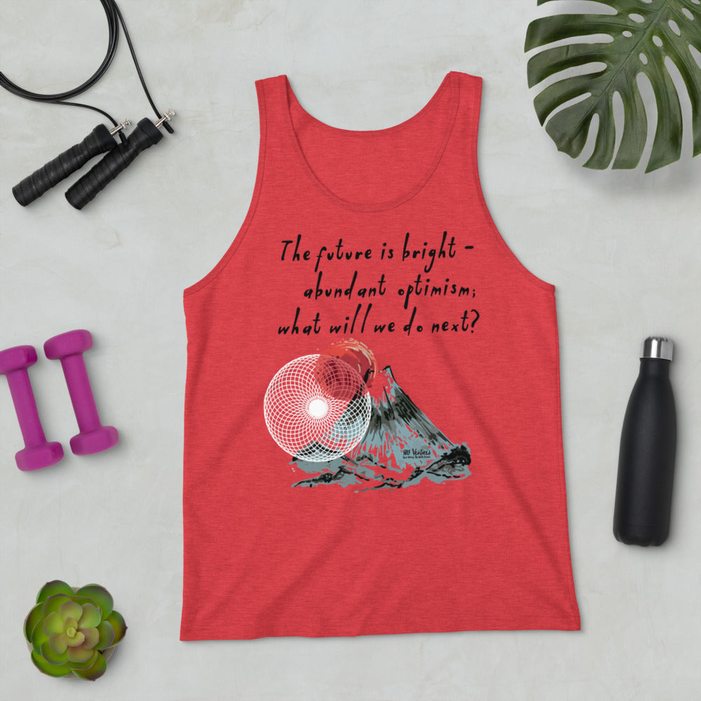 Future Is Bright Haiku With Mountain Sun on Men's Premium Tank Top