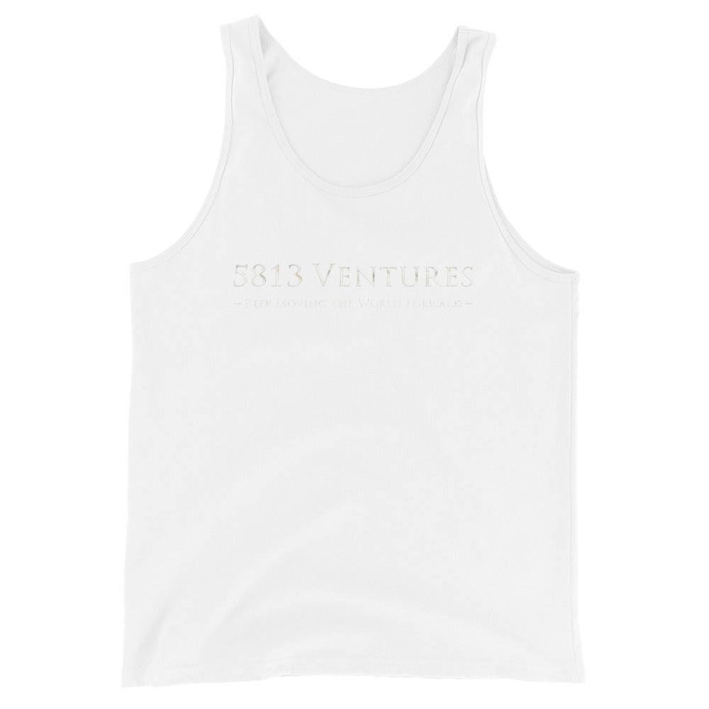 5813 Ventures Logo In Pearl on Men's Premium Tank Top