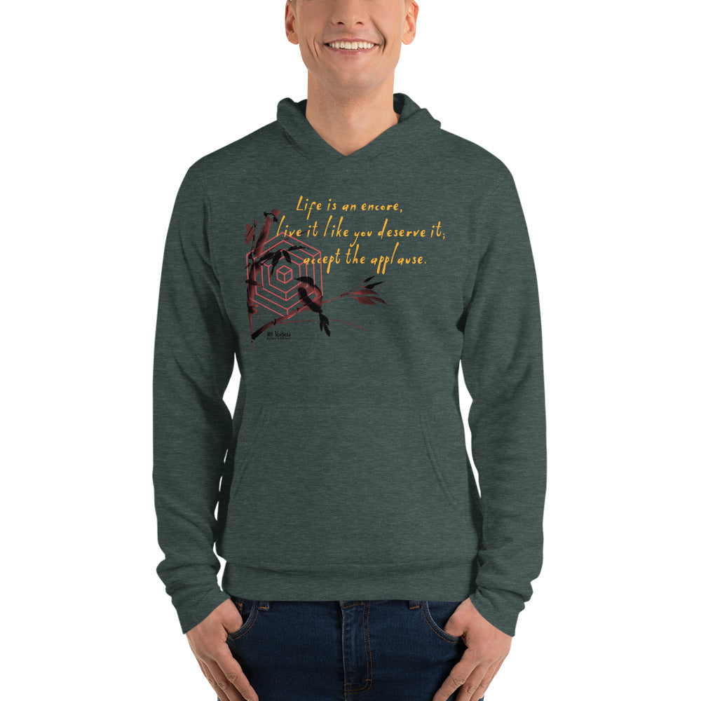 Life Is An Encore Haiku With Wren on Unisex Premium Fleece Hoodie