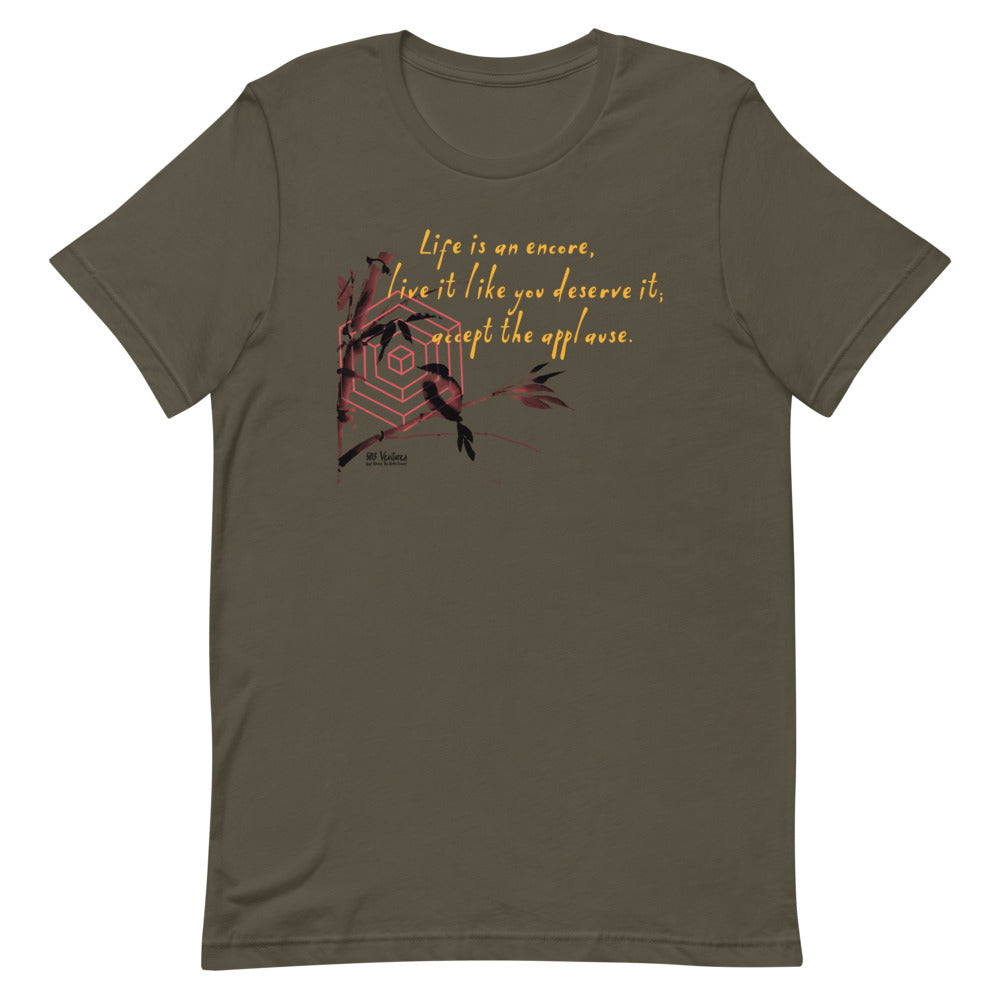 Life Is An Encore Haiku With Wren on Unisex Premium T-Shirt - L-XL