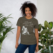 Lead By Example Haiku With Mountain Shrines on Unisex Premium T-Shirt - XS-S