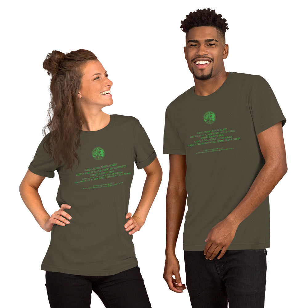 Binary Instructions To Keep Moving The World Forward With Venusian Earth In Green on Unisex Premium T-Shirt - M-L