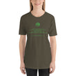 Binary Instructions To Keep Moving The World Forward With Venusian Earth In Green on Unisex Premium T-Shirt - M-L