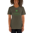 Binary Instructions To Keep Moving The World Forward With Venusian Earth In Green on Unisex Premium T-Shirt - M-L