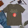 Believe To Win Haiku With Sun Tree on Unisex Premium T-Shirt