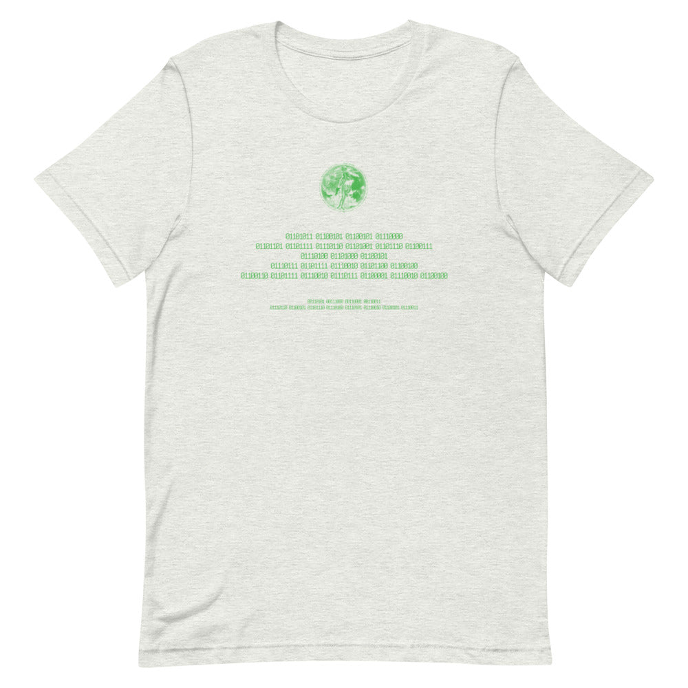 Binary Instructions To Keep Moving The World Forward With Venusian Earth In Green on Unisex Premium T-Shirt - XL-2XL