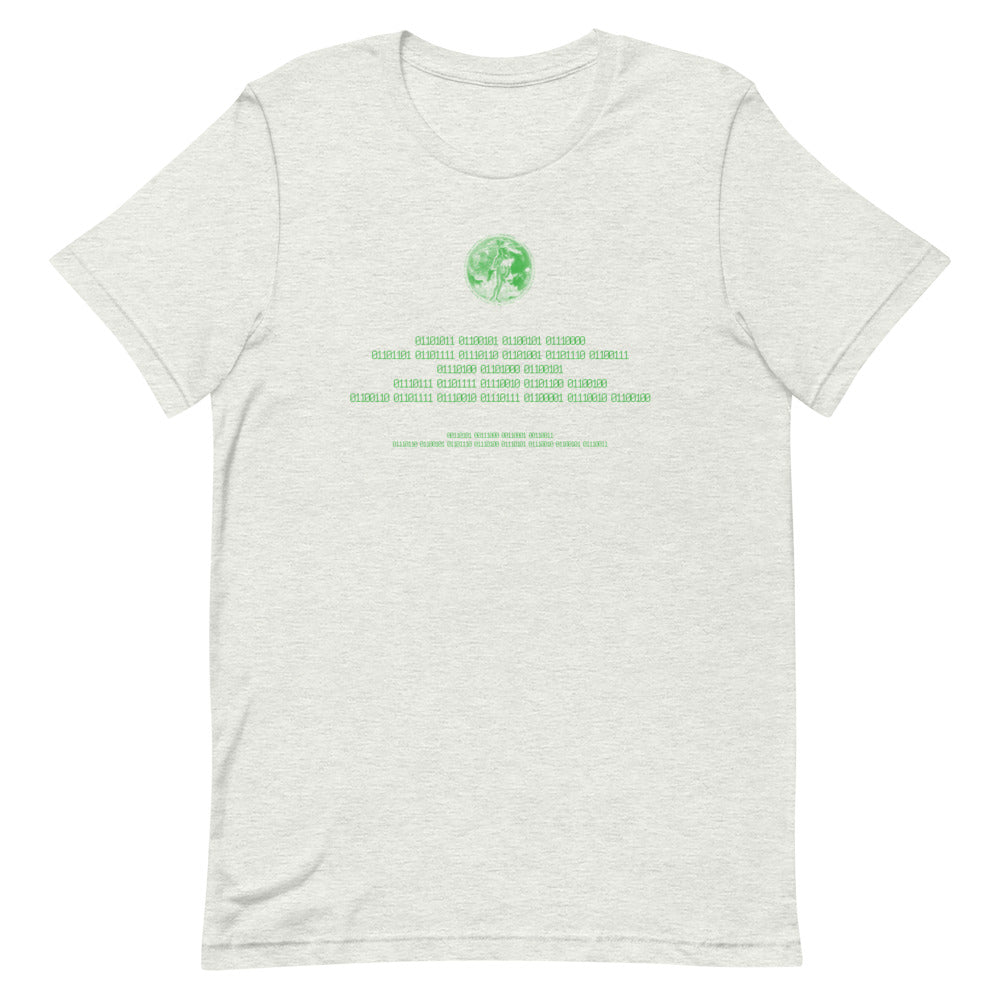 Binary Instructions To Keep Moving The World Forward With Venusian Earth In Green on Unisex Premium T-Shirt - 3XL-5XL