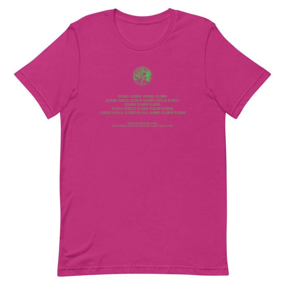 Binary Instructions To Keep Moving The World Forward With Venusian Earth In Green on Unisex Premium T-Shirt - XS-S