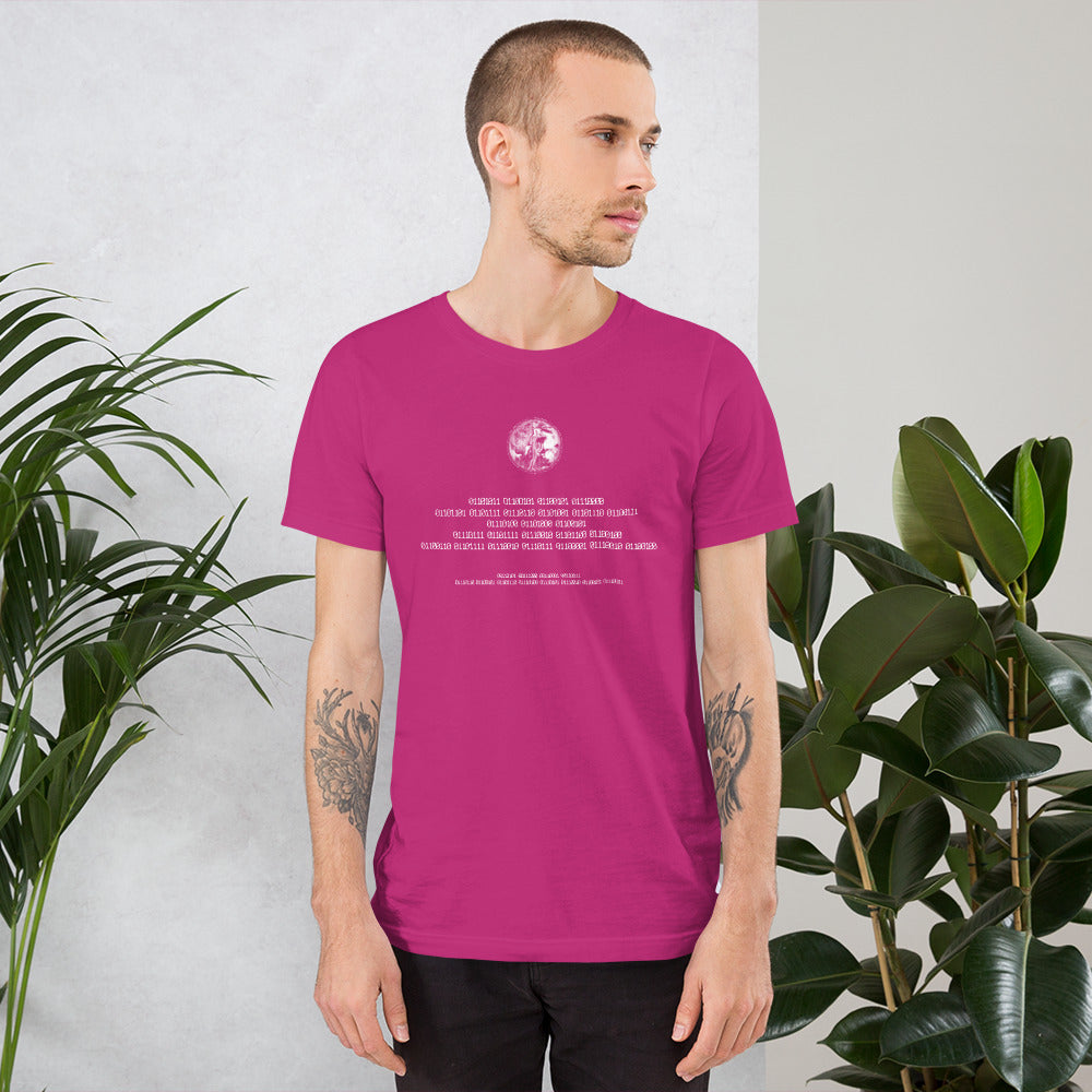 Binary Instructions To Keep Moving The World Forward With Venusian Earth In White on Unisex Premium T-Shirt - XS-M