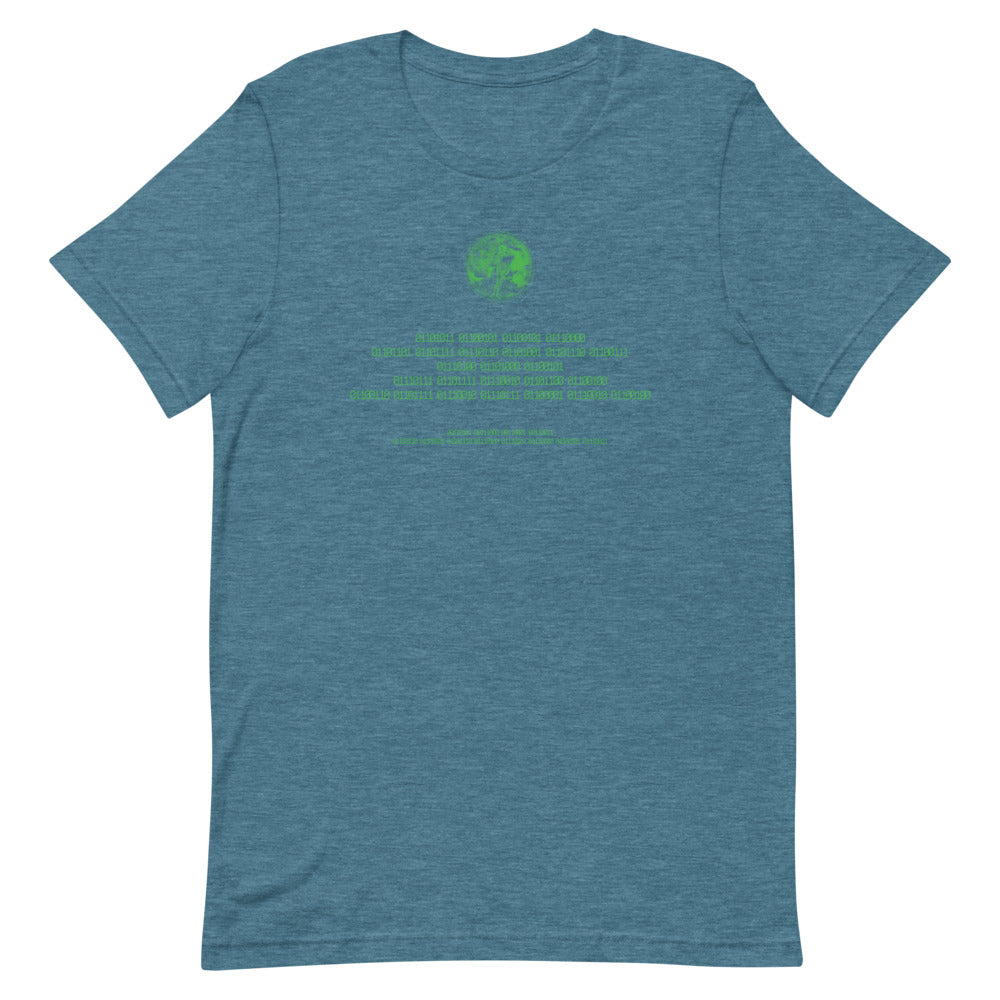 Binary Instructions To Keep Moving The World Forward With Venusian Earth In Green on Unisex Premium T-Shirt - XS-S