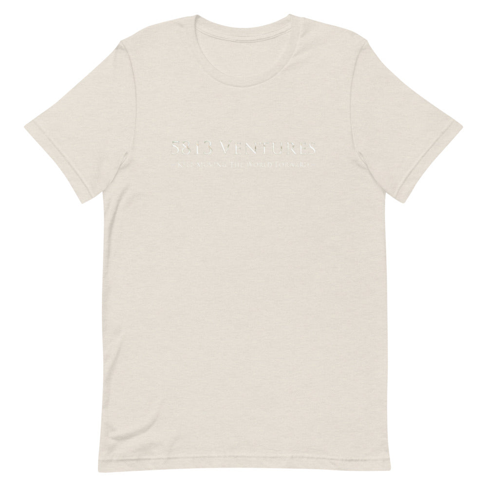 5813 Ventures Logo In Pearl on Unisex Premium T-Shirt - M-L