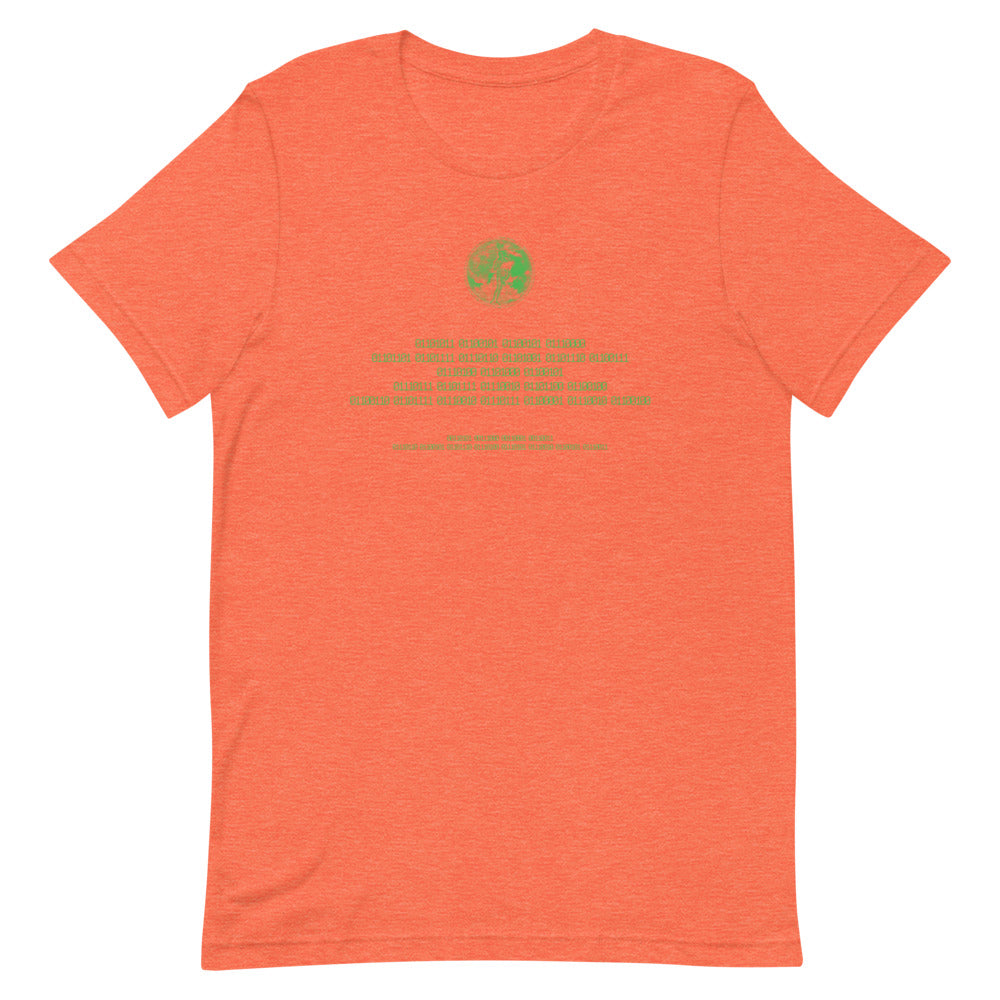 Binary Instructions To Keep Moving The World Forward With Venusian Earth In Green on Unisex Premium T-Shirt - XL-2XL