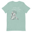 Lead By Example Haiku With Mountain Shrines on Unisex Premium T-Shirt - M-L