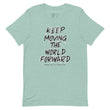 Charcoal Sketch Dreaming To Keep Moving The World Forward on Unisex Premium T-Shirt - 3XL-5XL