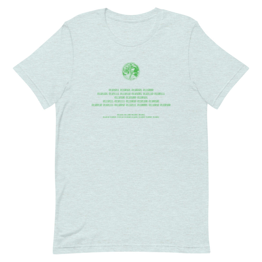 Binary Instructions To Keep Moving The World Forward With Venusian Earth In Green on Unisex Premium T-Shirt - XL-2XL