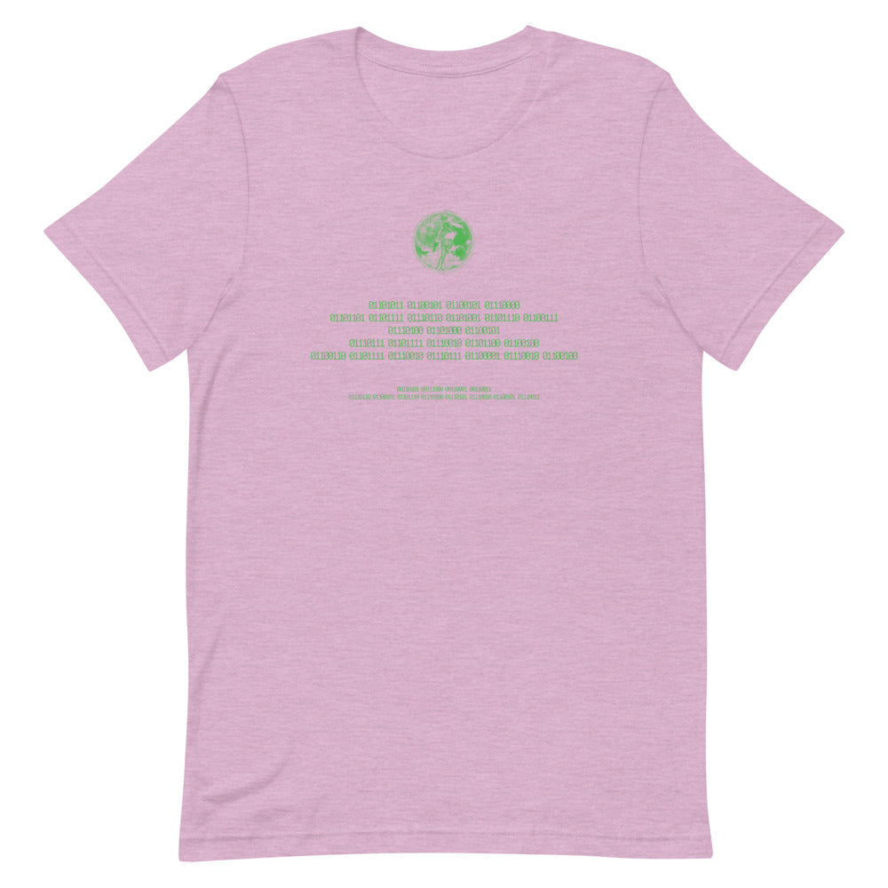 Binary Instructions To Keep Moving The World Forward With Venusian Earth In Green on Unisex Premium T-Shirt - M-L