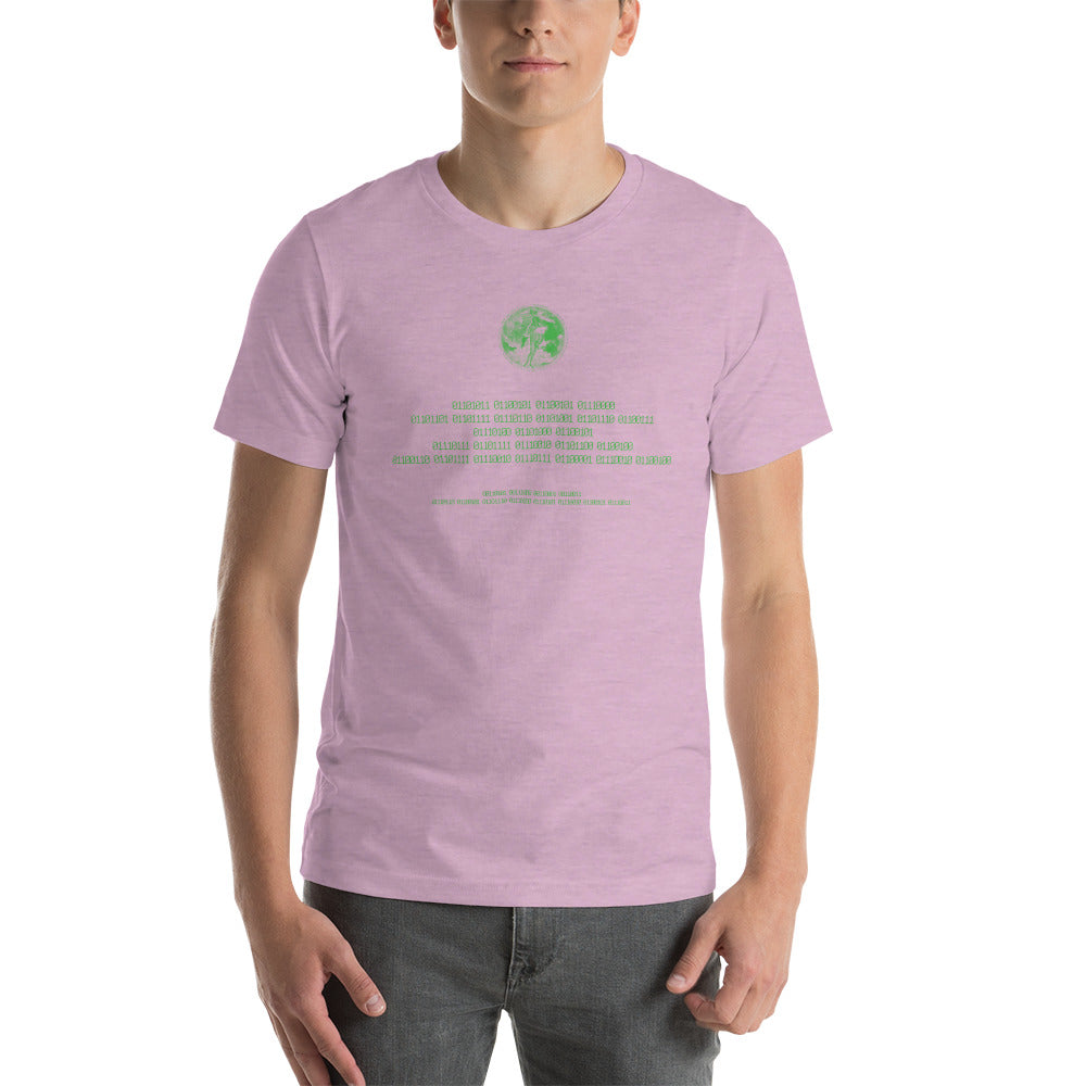 Binary Instructions To Keep Moving The World Forward With Venusian Earth In Green on Unisex Premium T-Shirt - XL-2XL