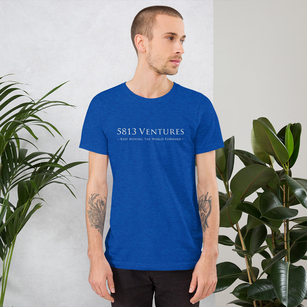 5813 Ventures Logo In Pearl on Unisex Premium T-Shirt - M-L