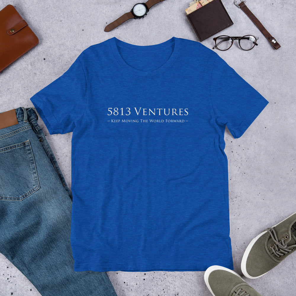 5813 Ventures Logo In Pearl on Unisex Premium T-Shirt - M-L