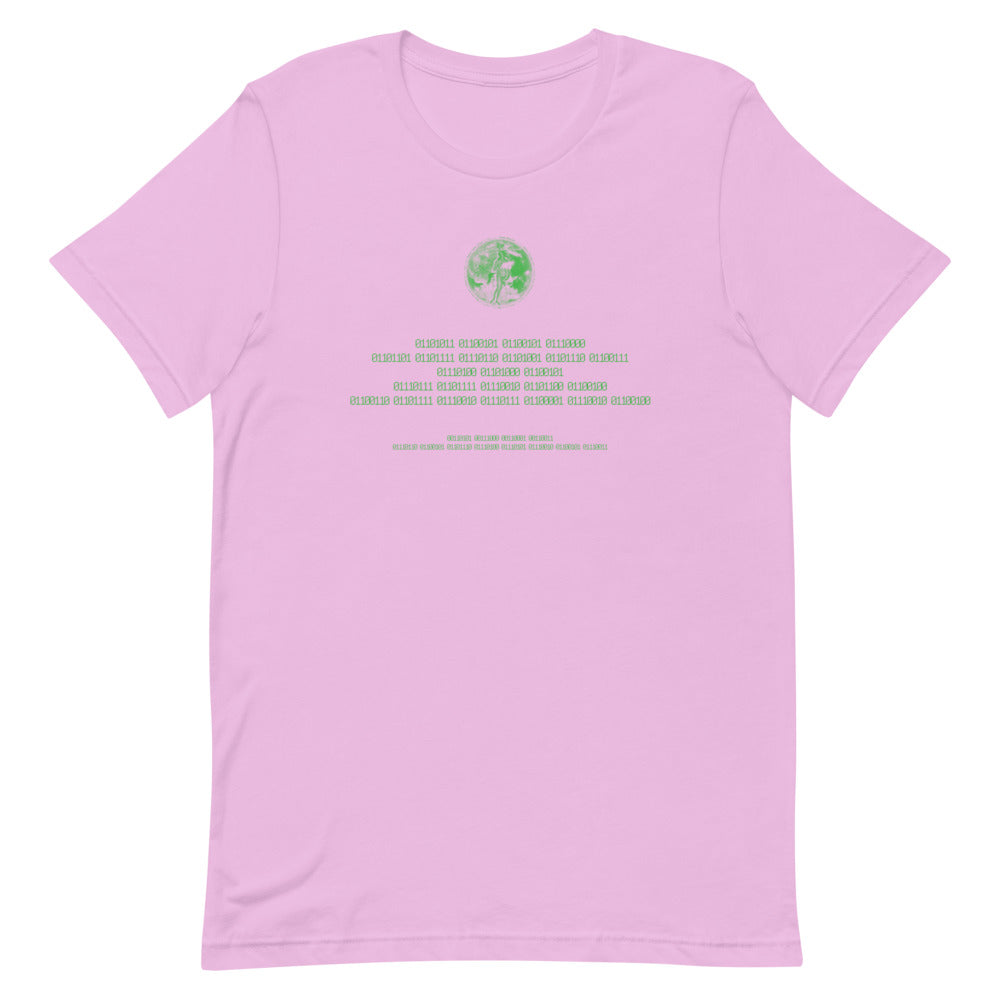 Binary Instructions To Keep Moving The World Forward With Venusian Earth In Green on Unisex Premium T-Shirt - XL-2XL