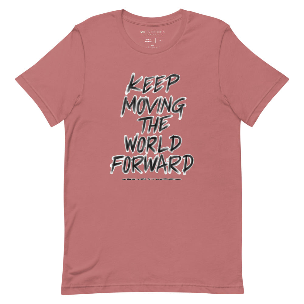 Charcoal Sketch Dreaming To Keep Moving The World Forward on Unisex Premium T-Shirt - 3XL-5XL