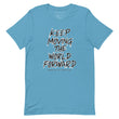 Charcoal Sketch Dreaming To Keep Moving The World Forward on Unisex Premium T-Shirt - 3XL-5XL