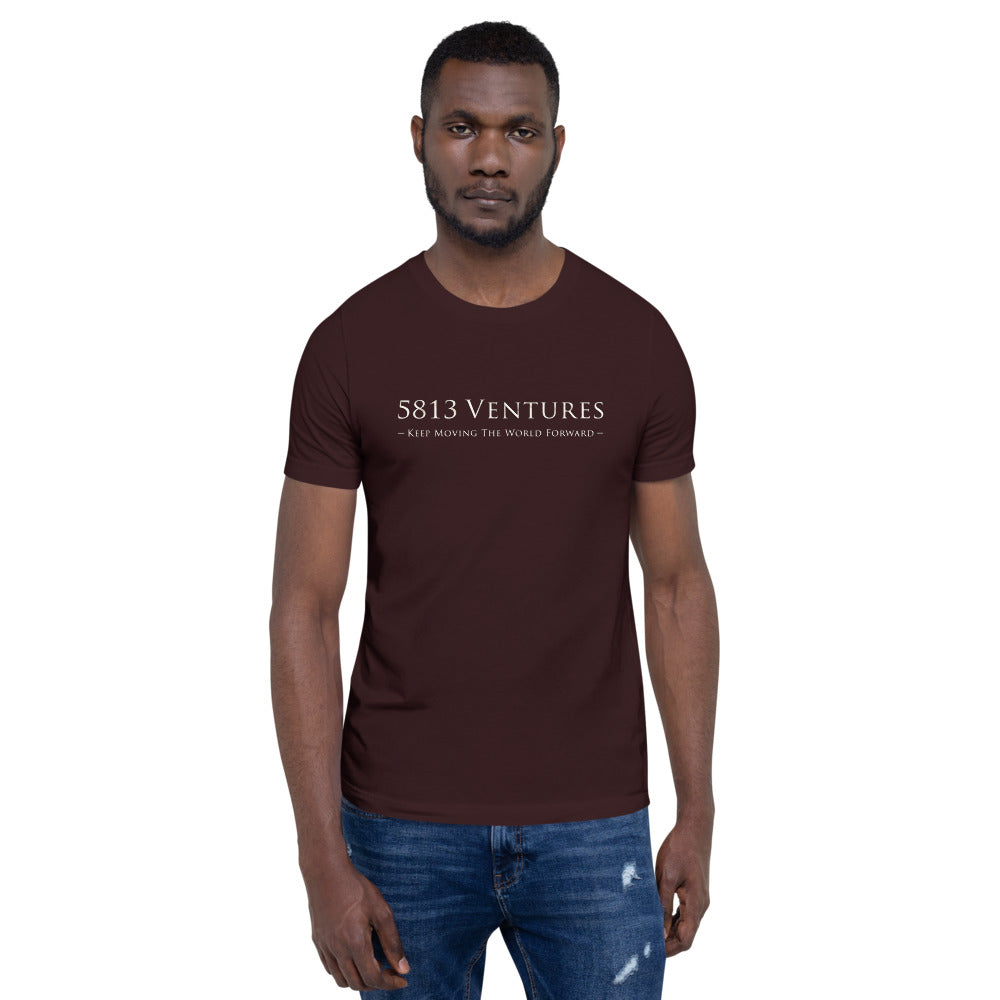 5813 Ventures Logo In Pearl on Unisex Premium T-Shirt - XL-2XL