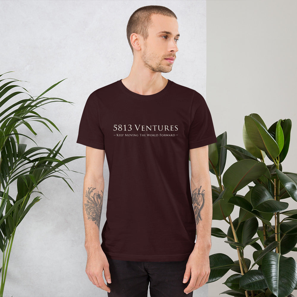 5813 Ventures Logo In Pearl on Unisex Premium T-Shirt - XL-2XL