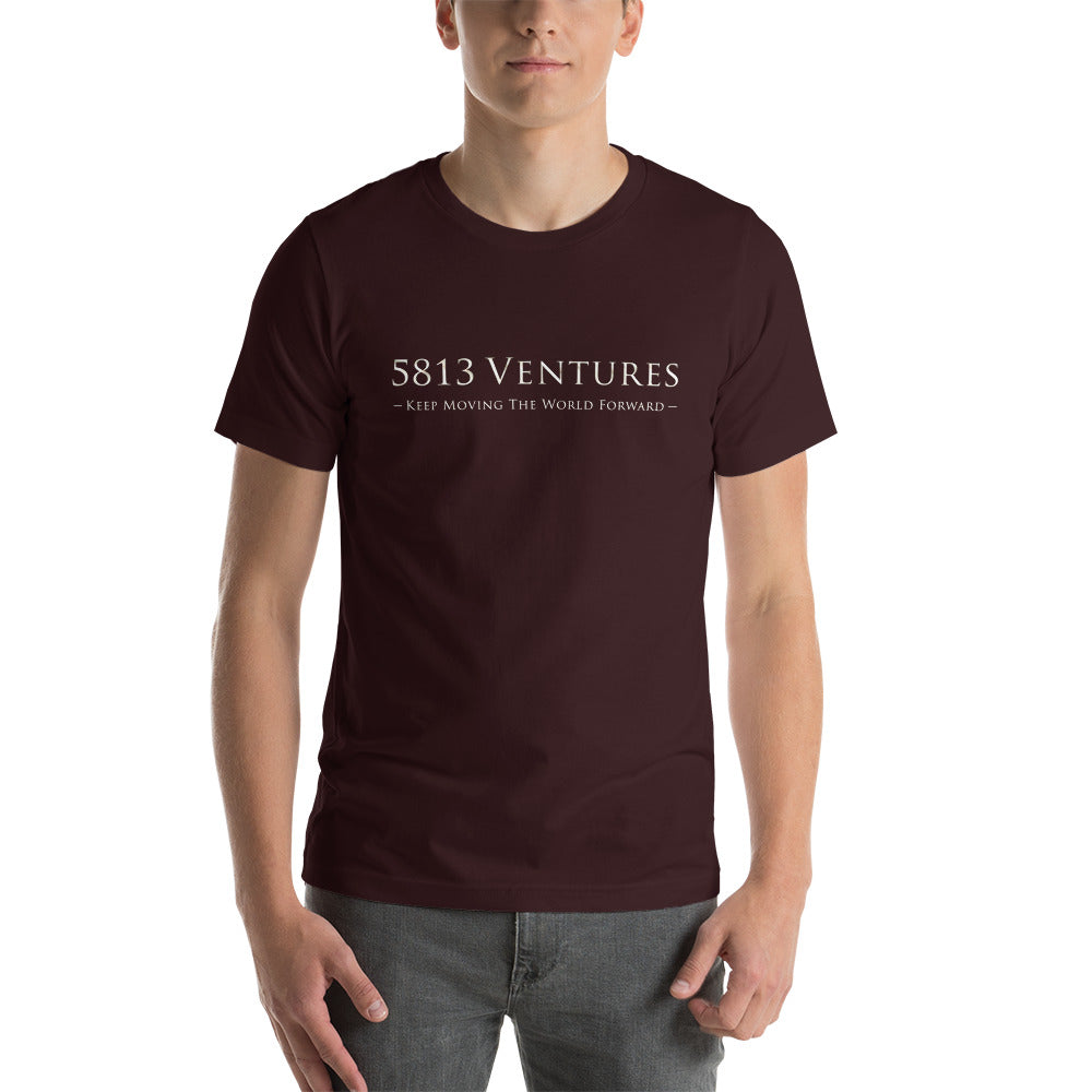 5813 Ventures Logo In Pearl on Unisex Premium T-Shirt - XL-2XL