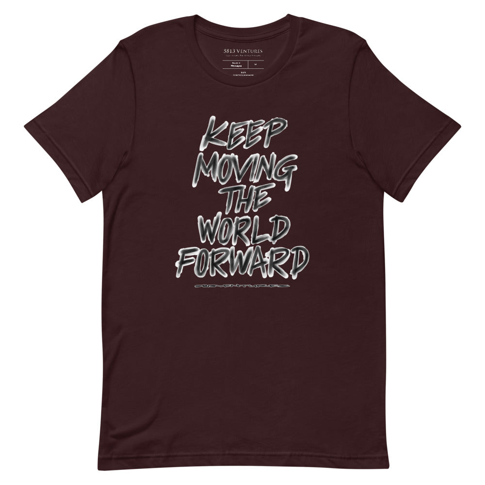 Charcoal Sketch Dreaming To Keep Moving The World Forward on Unisex Premium T-Shirt - 3XL-5XL