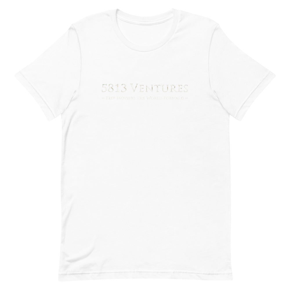 5813 Ventures Logo In Pearl on Unisex Premium T-Shirt - M-L